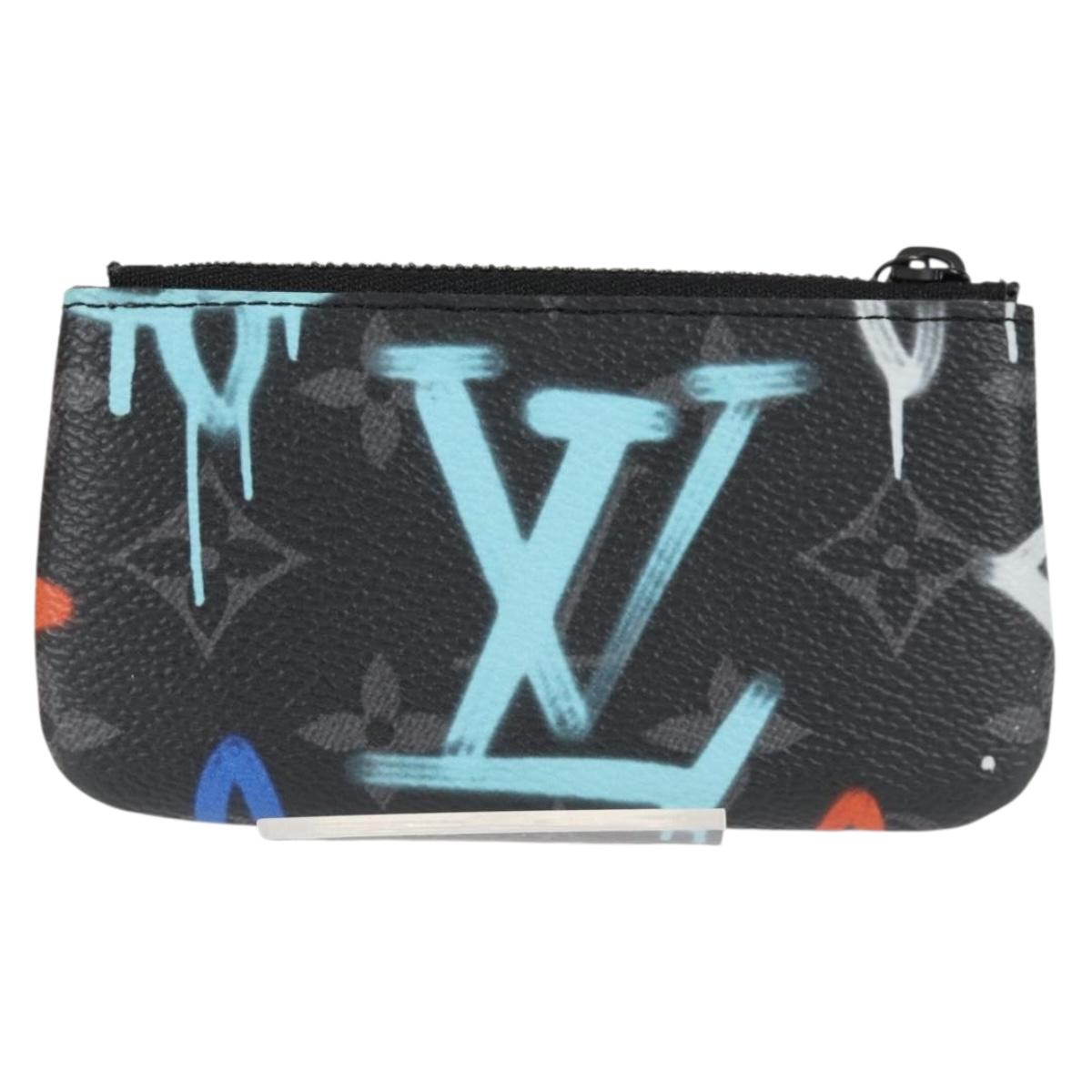 LOUIS VUITTON Eclipse Multicolor Pochette Cles Coin Purse M81795 Auth 131843M