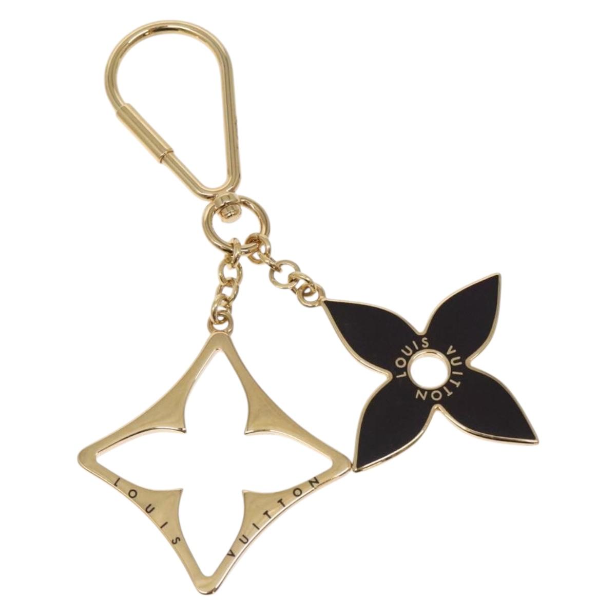 LOUIS VUITTON Porte Cles Puzzle Charm metal Gold M65218 LV Auth 131845