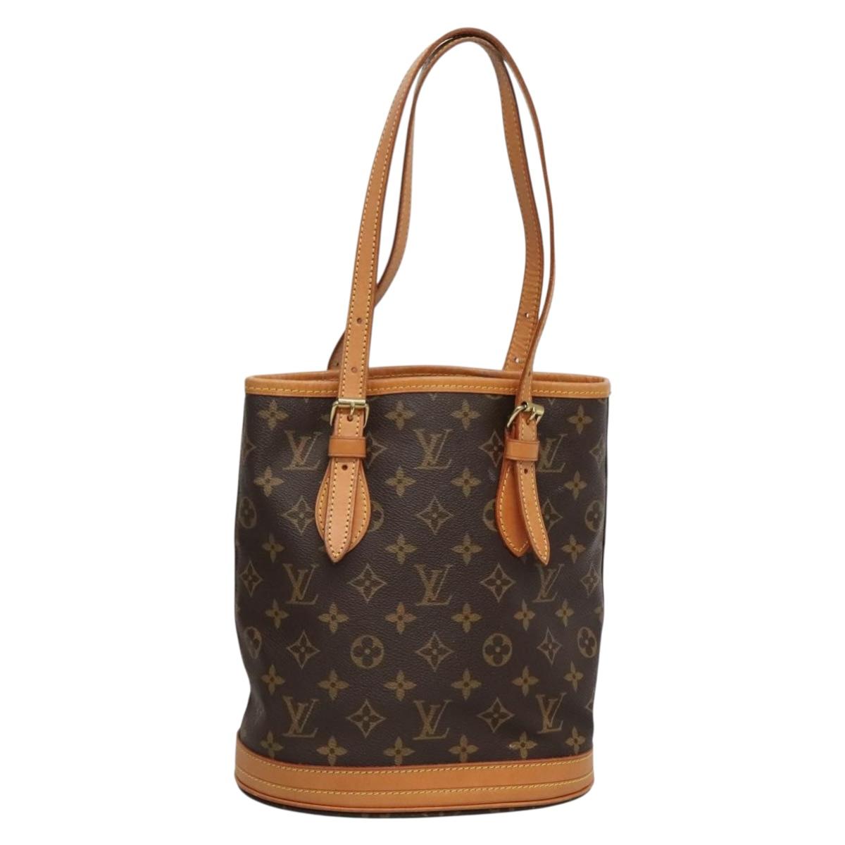 LOUIS VUITTON Monogram Bucket PM Shoulder Bag M42238 LV Auth 131862