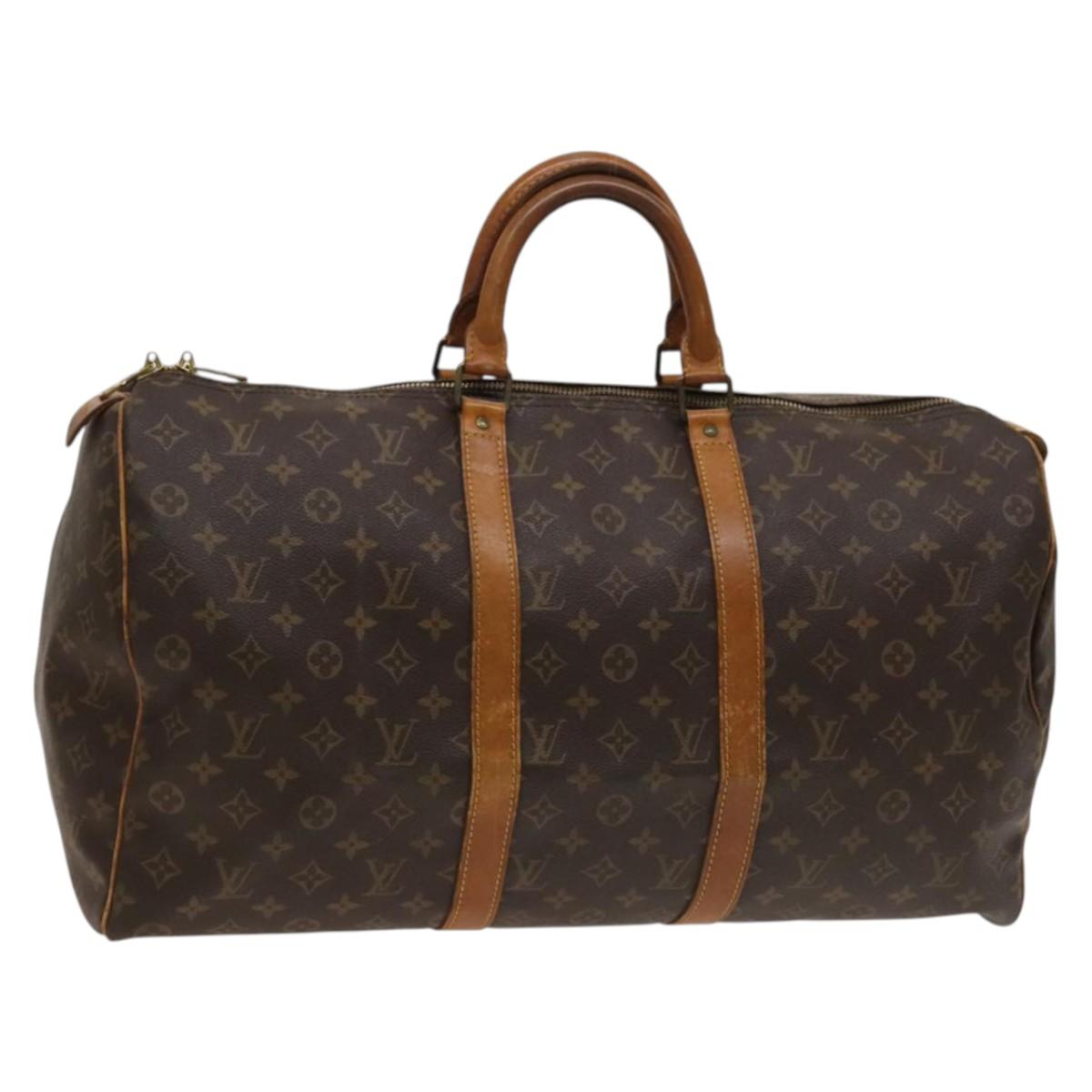 LOUIS VUITTON Monogram Keepall 50 Boston Bag M41426 LV Auth 131976