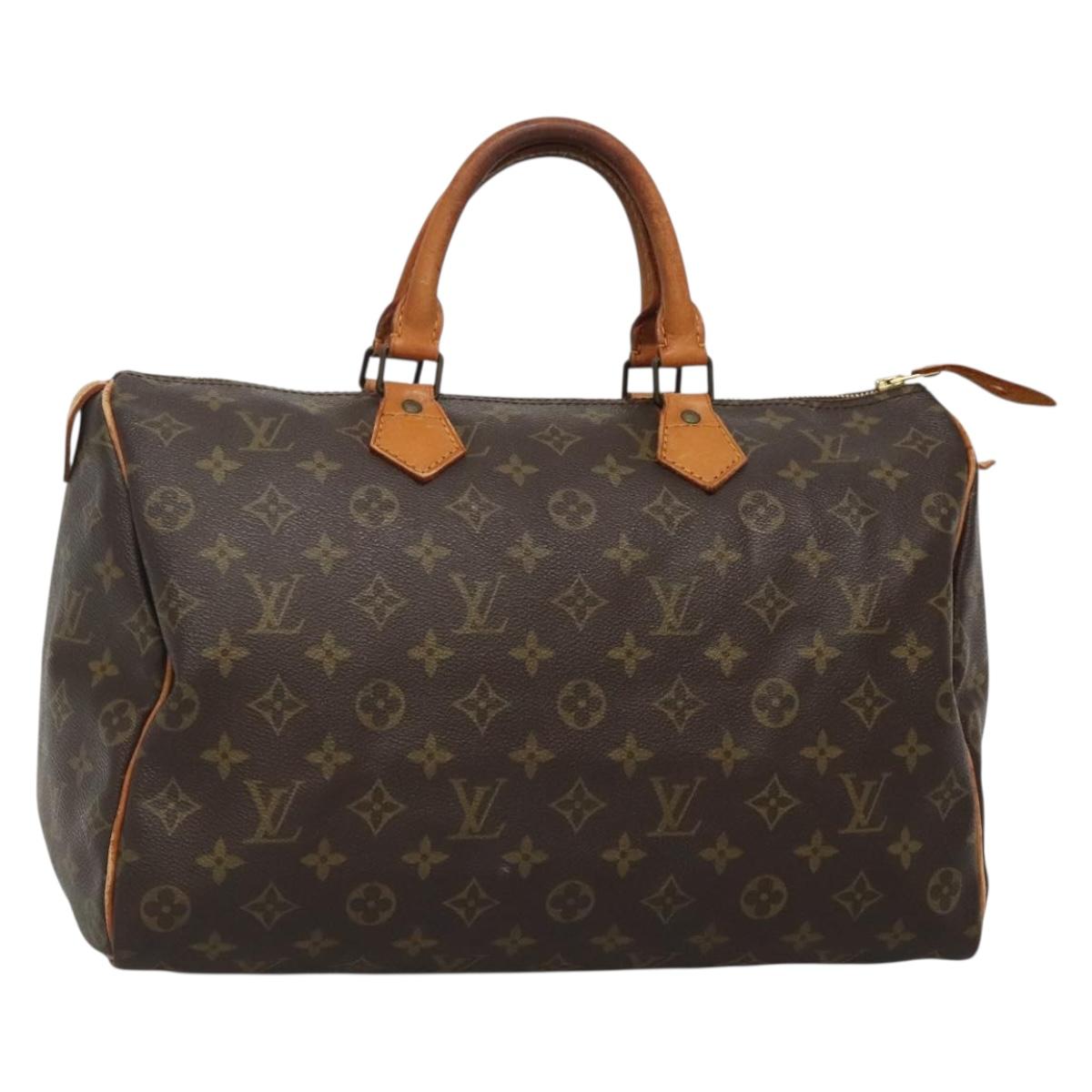 LOUIS VUITTON Monogram Speedy 35 Hand Bag M41524 LV Auth 132000