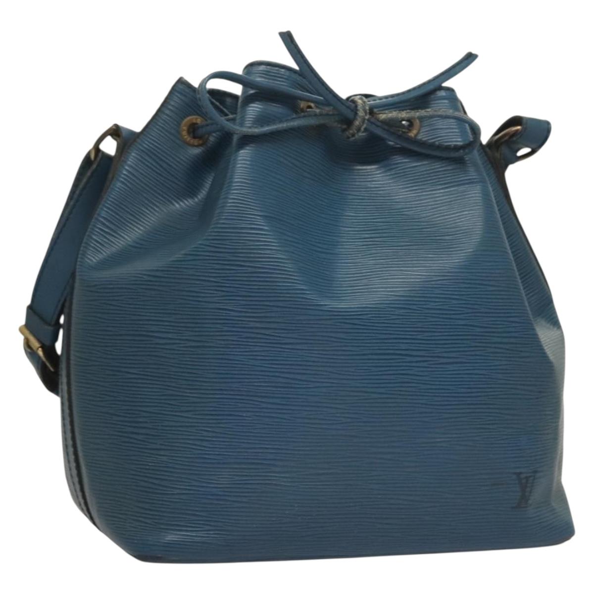 LOUIS VUITTON Epi Petit Noe Shoulder Bag Blue M44105 LV Auth 132004