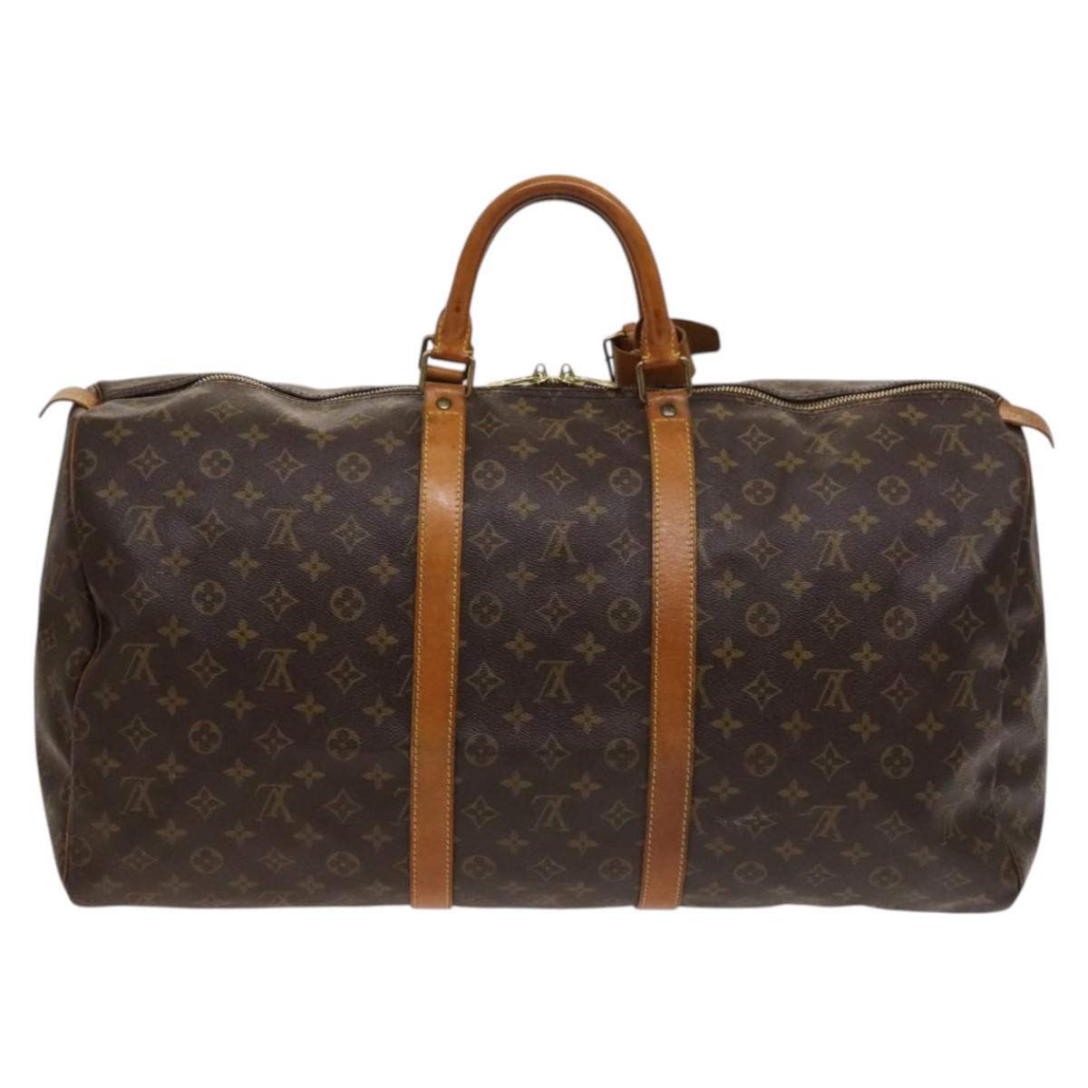 LOUIS VUITTON Monogram Keepall 55 Boston Bag M41424 LV Auth 132031