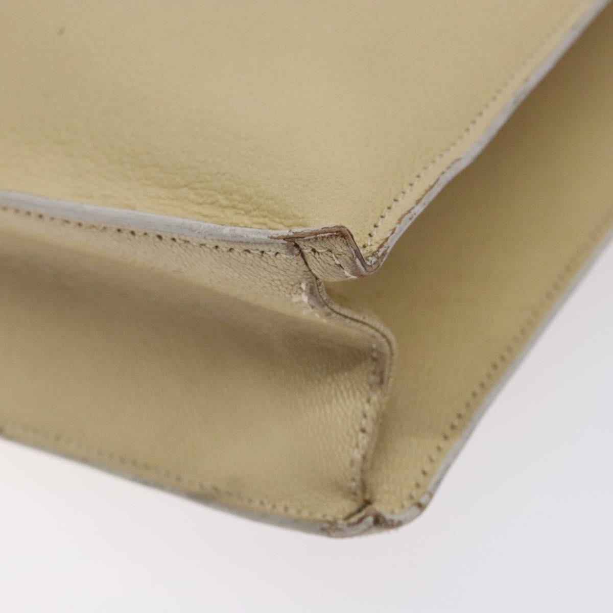 GUCCI Shoulder Bag Leather Beige Gold 001 3444 1801 Auth 132039