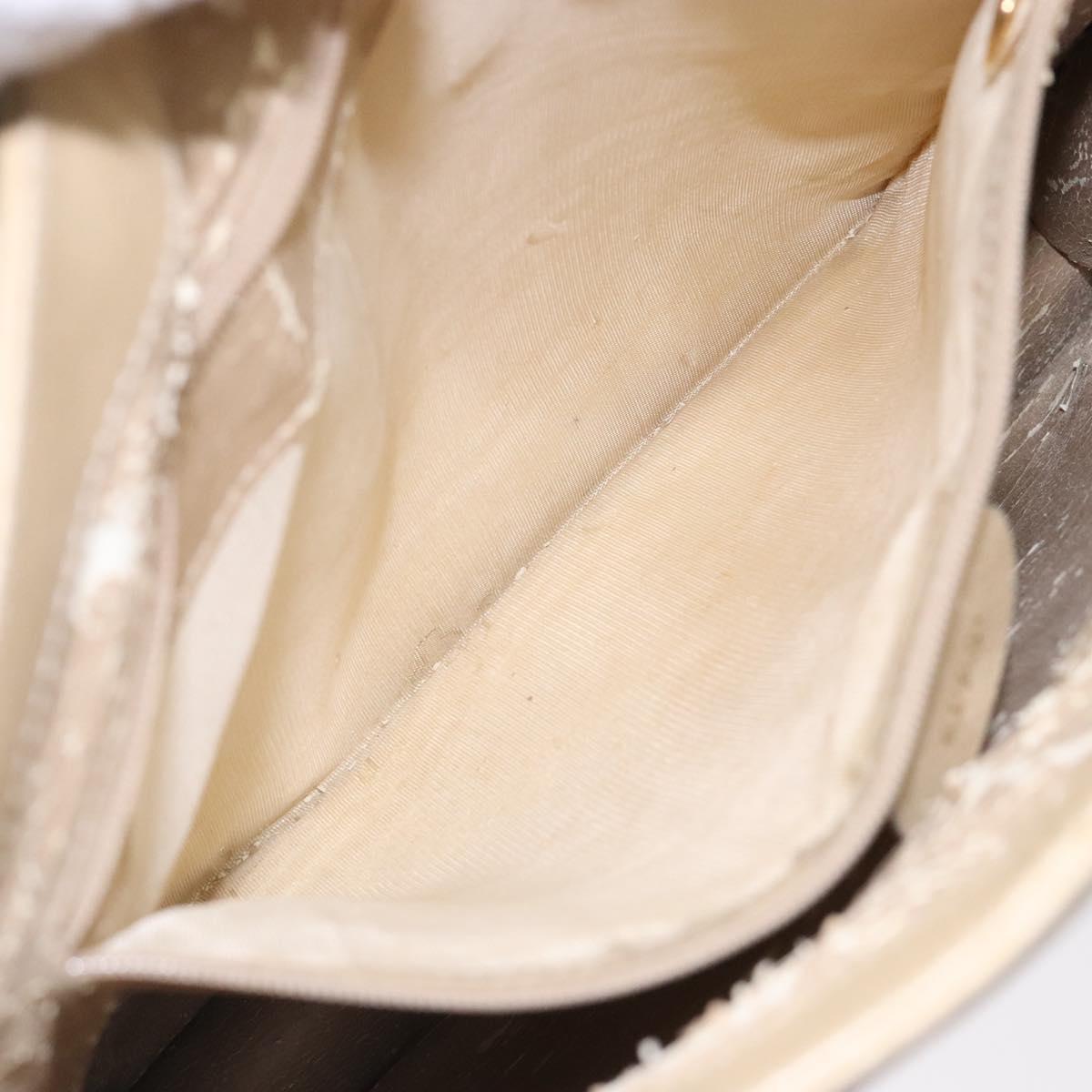 GUCCI Shoulder Bag Leather Beige Gold 001 3444 1801 Auth 132039
