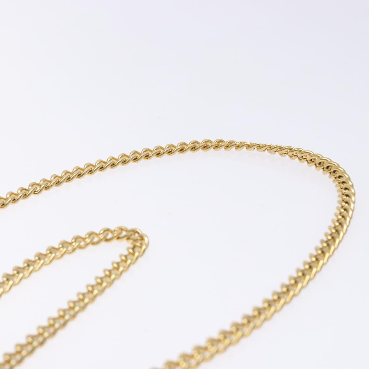 Christian Dior Trotter Canvas Chain Shoulder Bag Black Gold Auth 132040