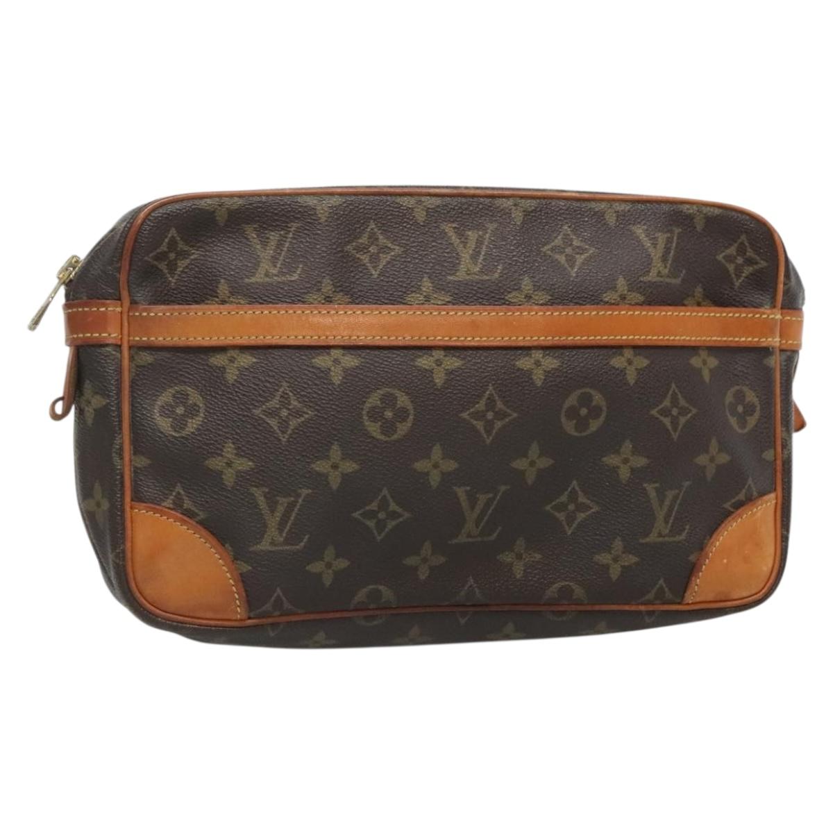 LOUIS VUITTON Monogram Compiegne 28 Clutch Bag M51845 LV Auth 132072