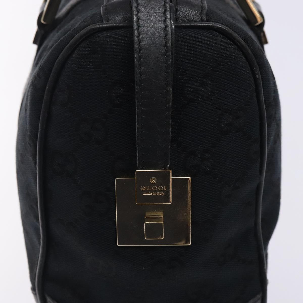 GUCCI GG Canvas Shoulder Bag Black Gold 000 0851 3754 Auth 132140