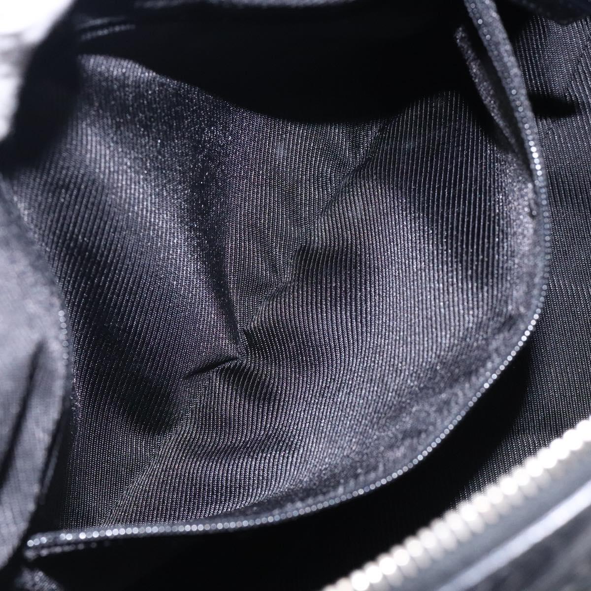 GUCCI GG Canvas Shoulder Bag Black Gold 000 0851 3754 Auth 132140
