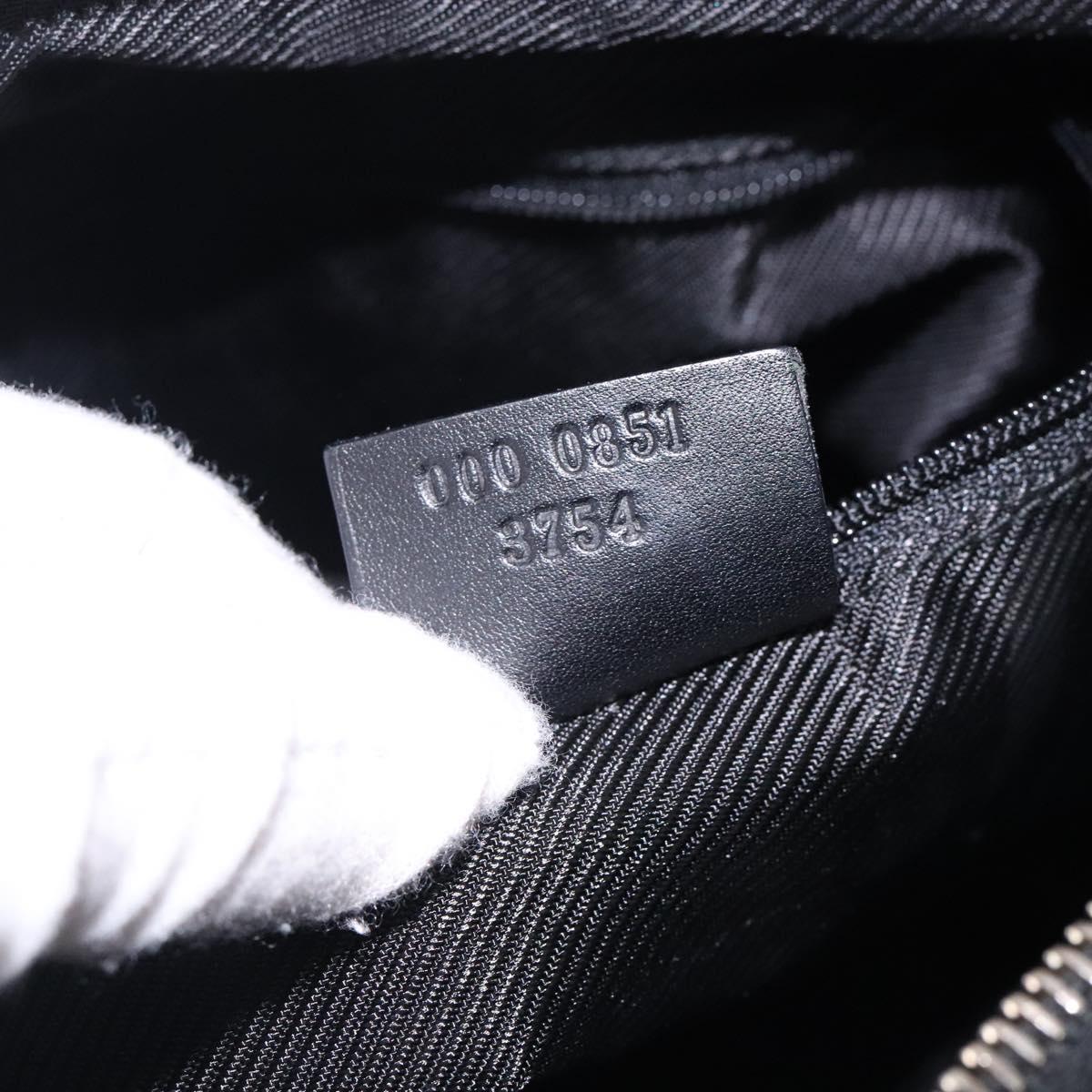 GUCCI GG Canvas Shoulder Bag Black Gold 000 0851 3754 Auth 132140
