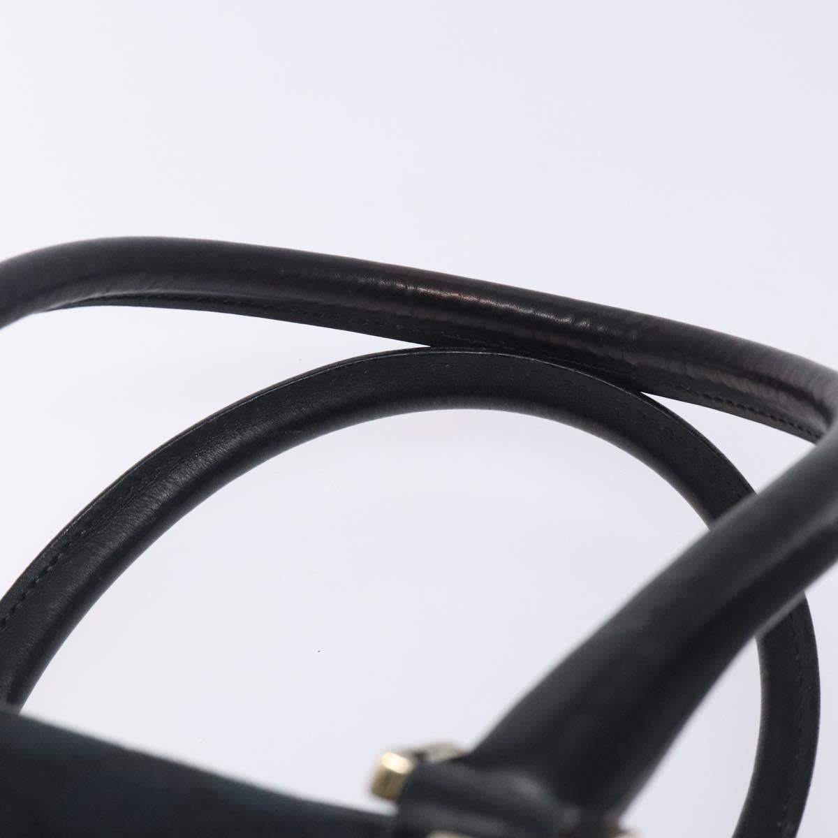 GUCCI GG Canvas Shoulder Bag Black Gold 000 0851 3754 Auth 132140
