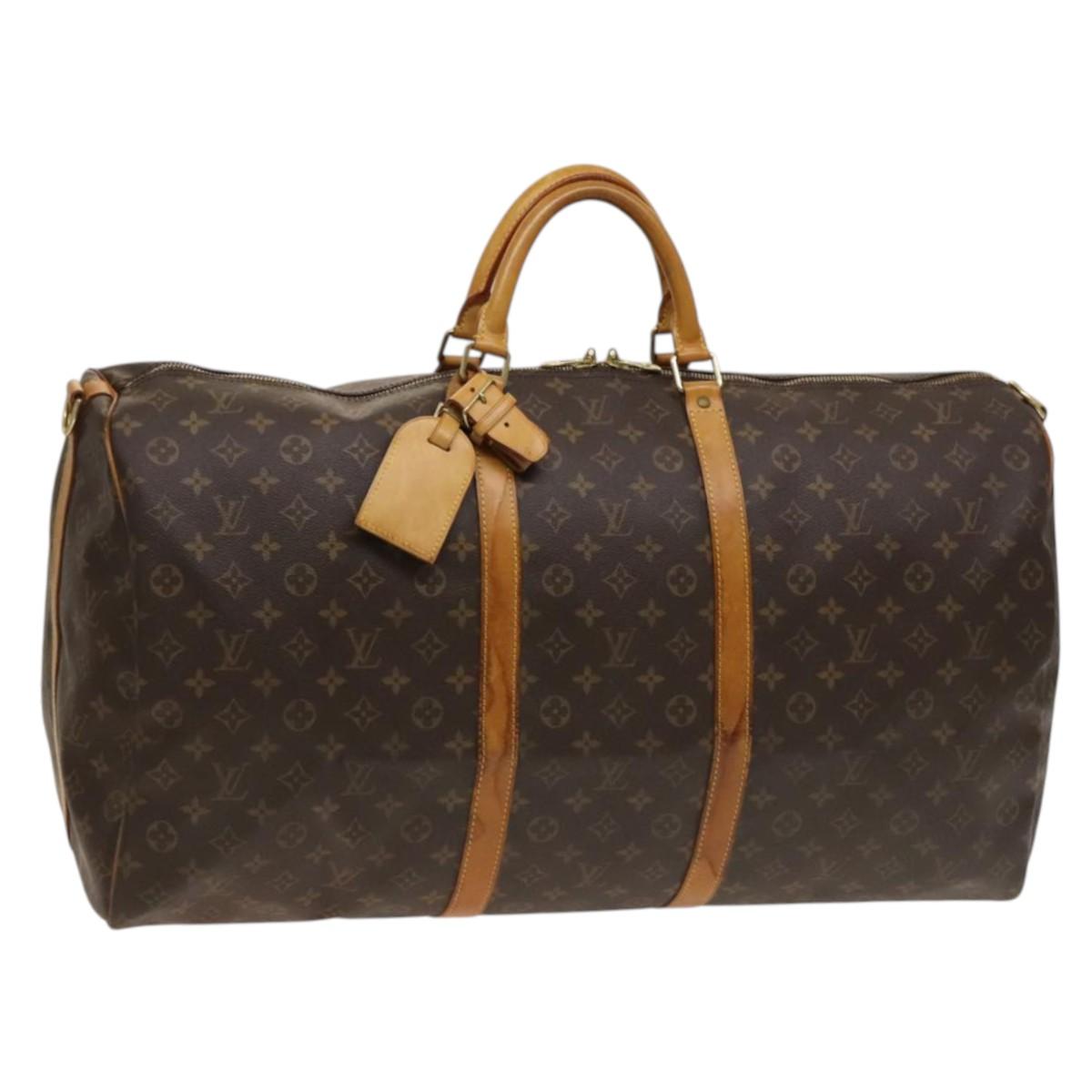 LOUIS VUITTON Monogram Keepall Bandouliere 60 Boston Bag M41412 LV Auth 132143