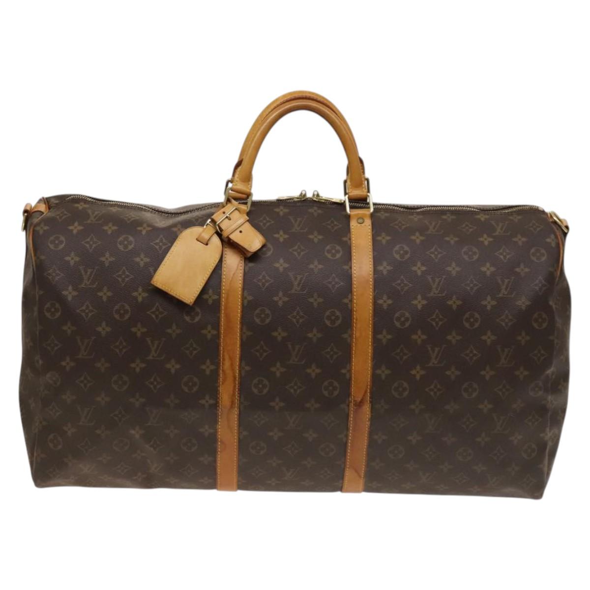 LOUIS VUITTON Monogram Keepall Bandouliere 60 Boston Bag M41412 LV Auth 132143
