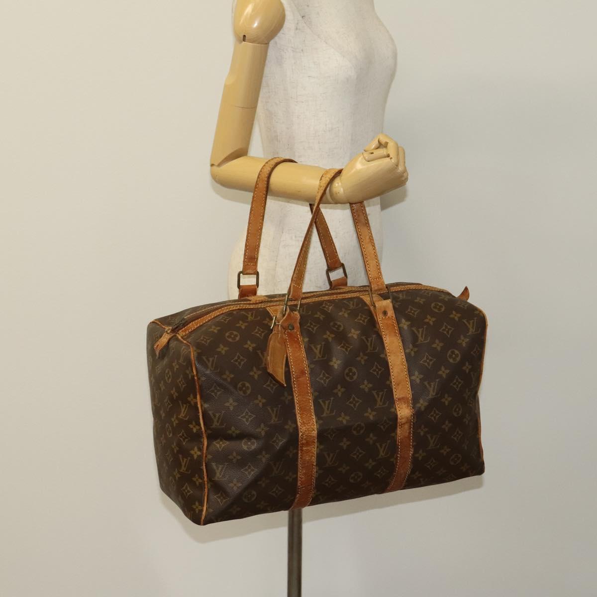 LOUIS VUITTON Monogram Sac Souple 45 Boston Bag M41624 LV Auth 132154