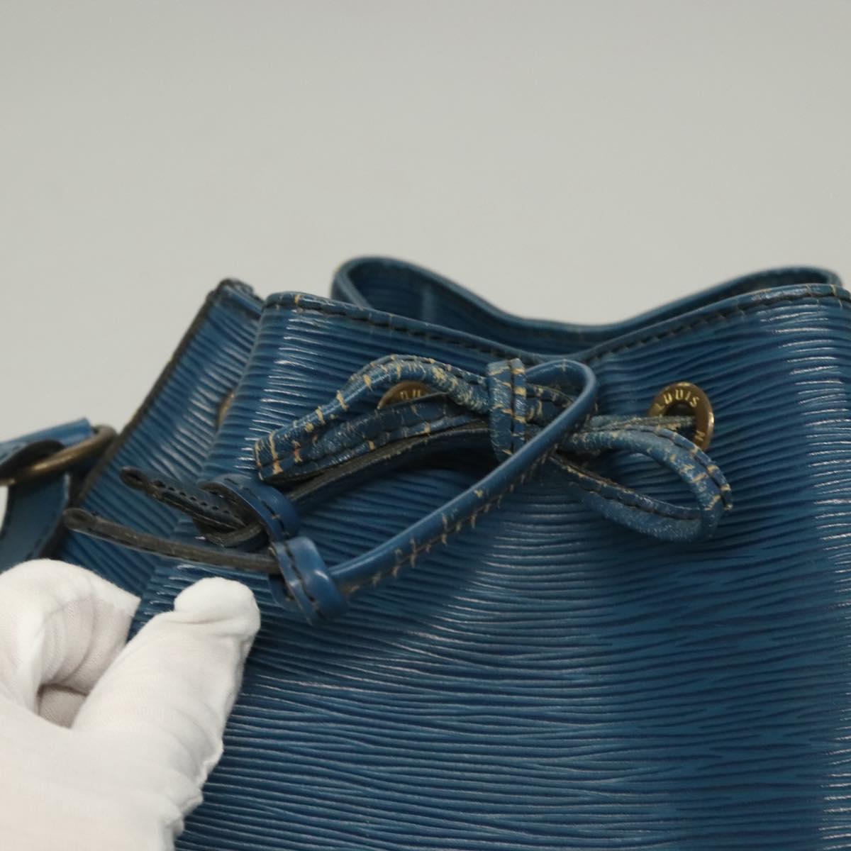 LOUIS VUITTON Epi Petit Noe Shoulder Bag Blue M44105 LV Auth 132176
