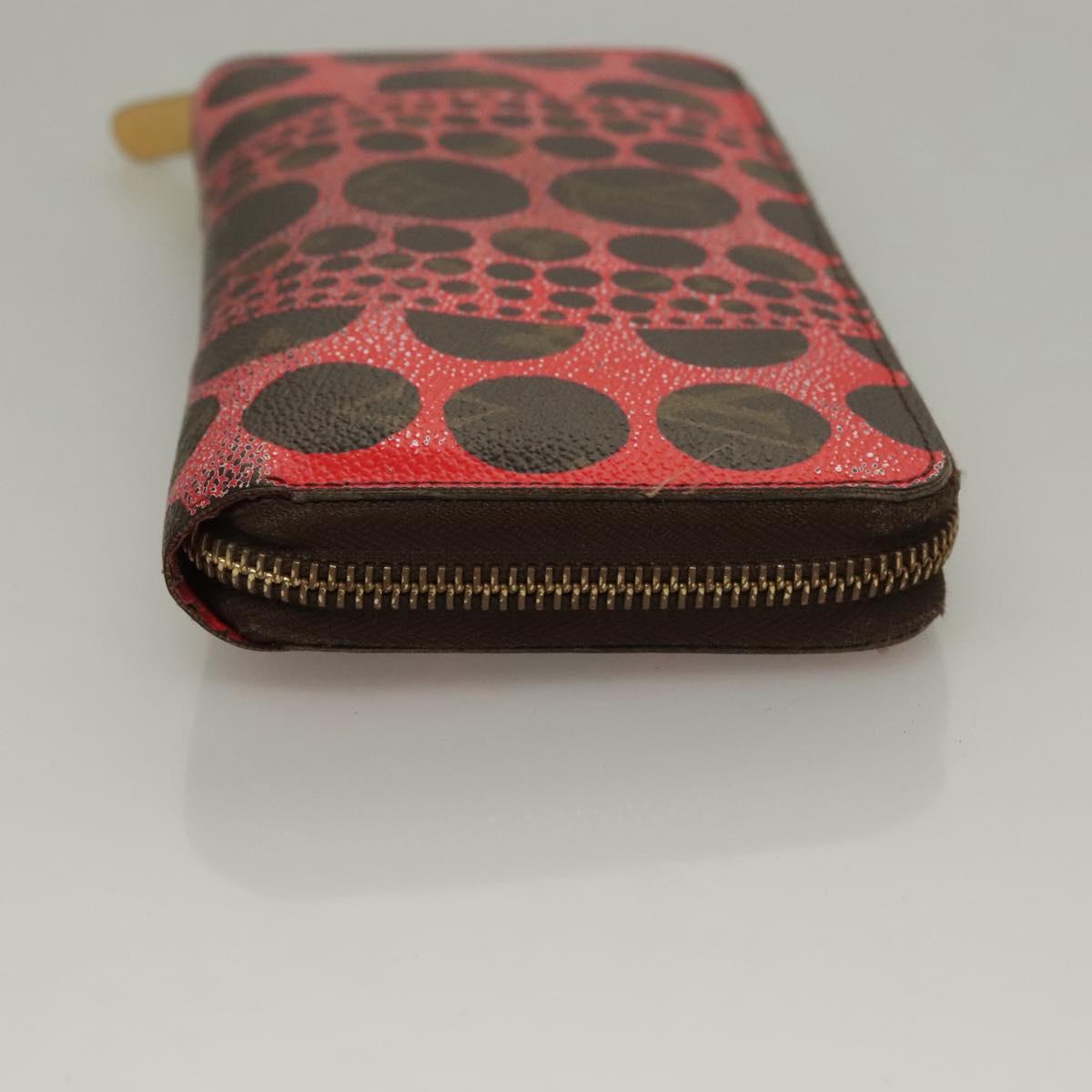 LOUIS VUITTON Monogram Yayoi Kusama Zippy Wallet Red M60450 LV Auth 132196