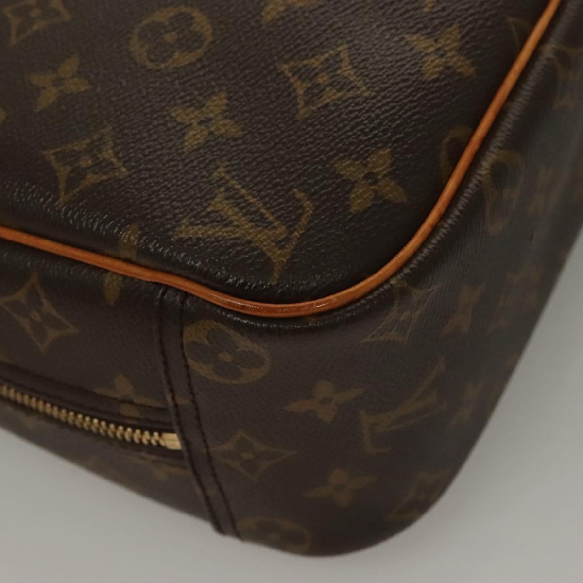 LOUIS VUITTON Monogram Trouville Hand Bag M42228 LV Auth 132216