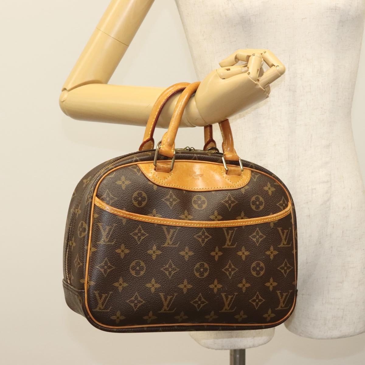LOUIS VUITTON Monogram Trouville Hand Bag M42228 LV Auth 132216