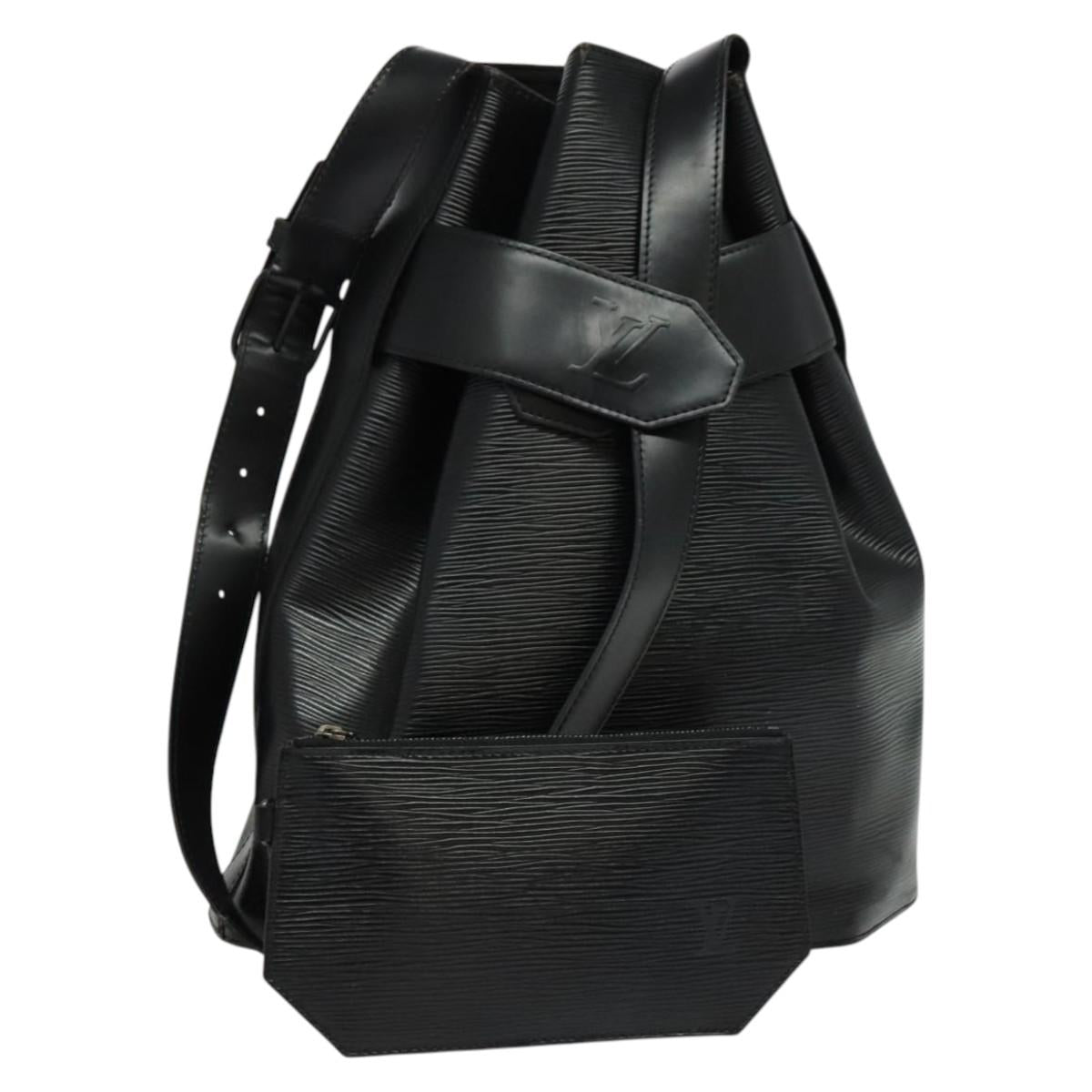 LOUIS VUITTON Epi Sac Depaule GM Shoulder Bag Black M80155 LV Auth 132229