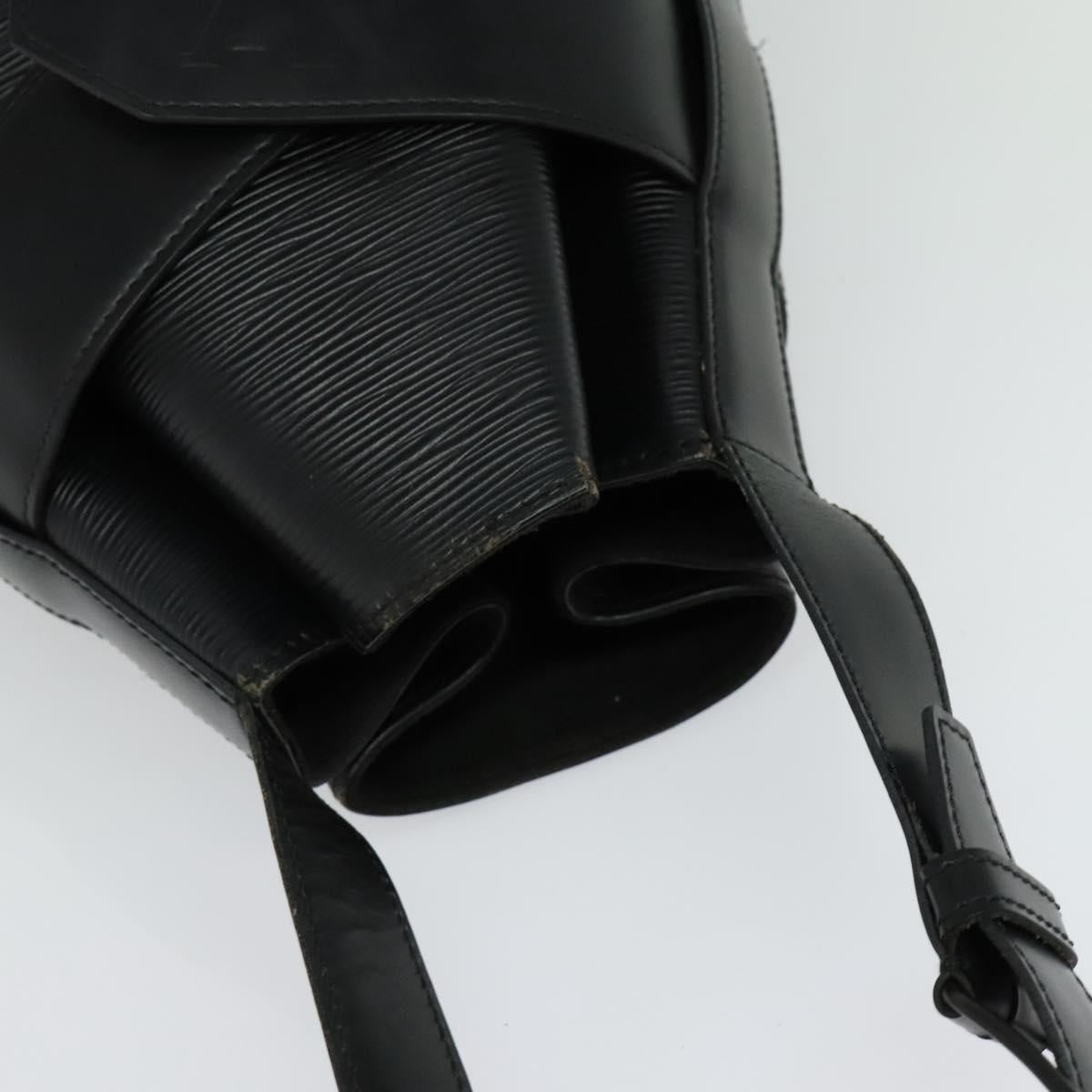 LOUIS VUITTON Epi Sac Depaule GM Shoulder Bag Black M80155 LV Auth 132229