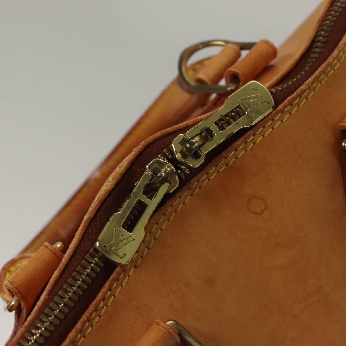 LOUIS VUITTON Nomad leather Alma Hand Bag Beige M85000 LV Auth 132230