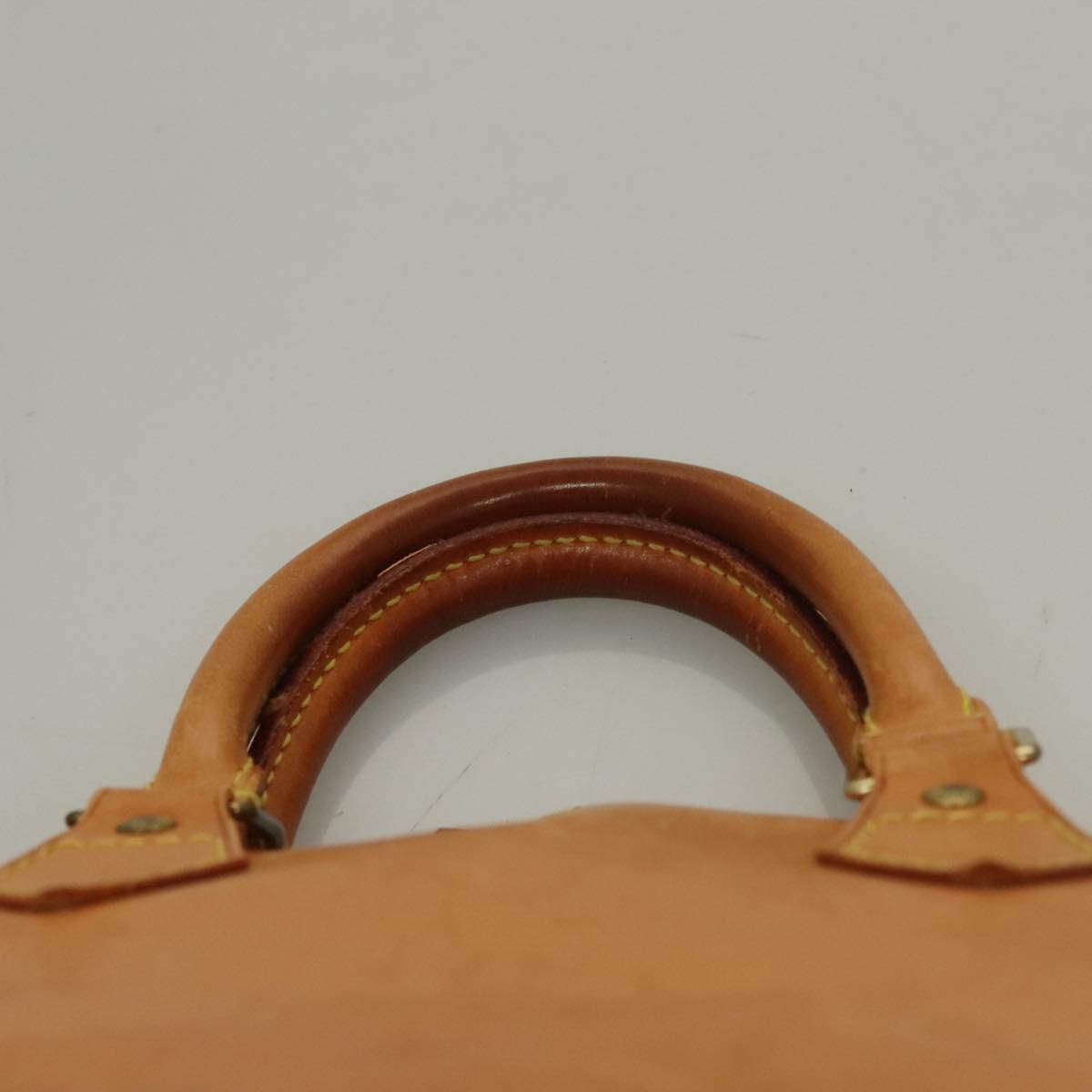 LOUIS VUITTON Nomad leather Alma Hand Bag Beige M85000 LV Auth 132230