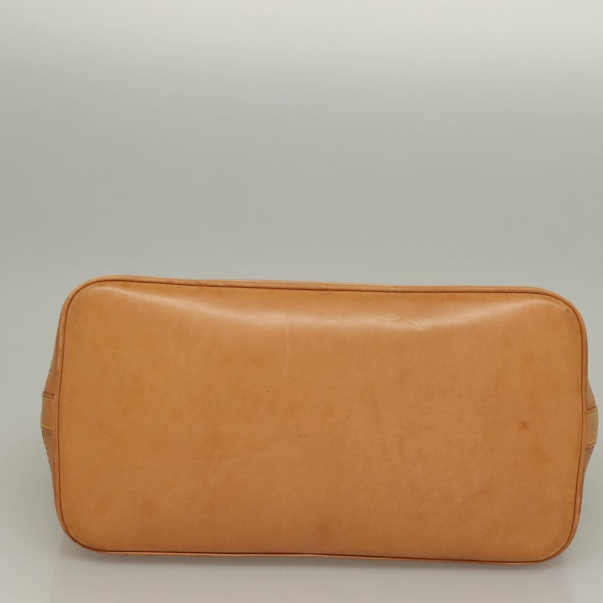 LOUIS VUITTON Nomad leather Alma Hand Bag Beige M85000 LV Auth 132230