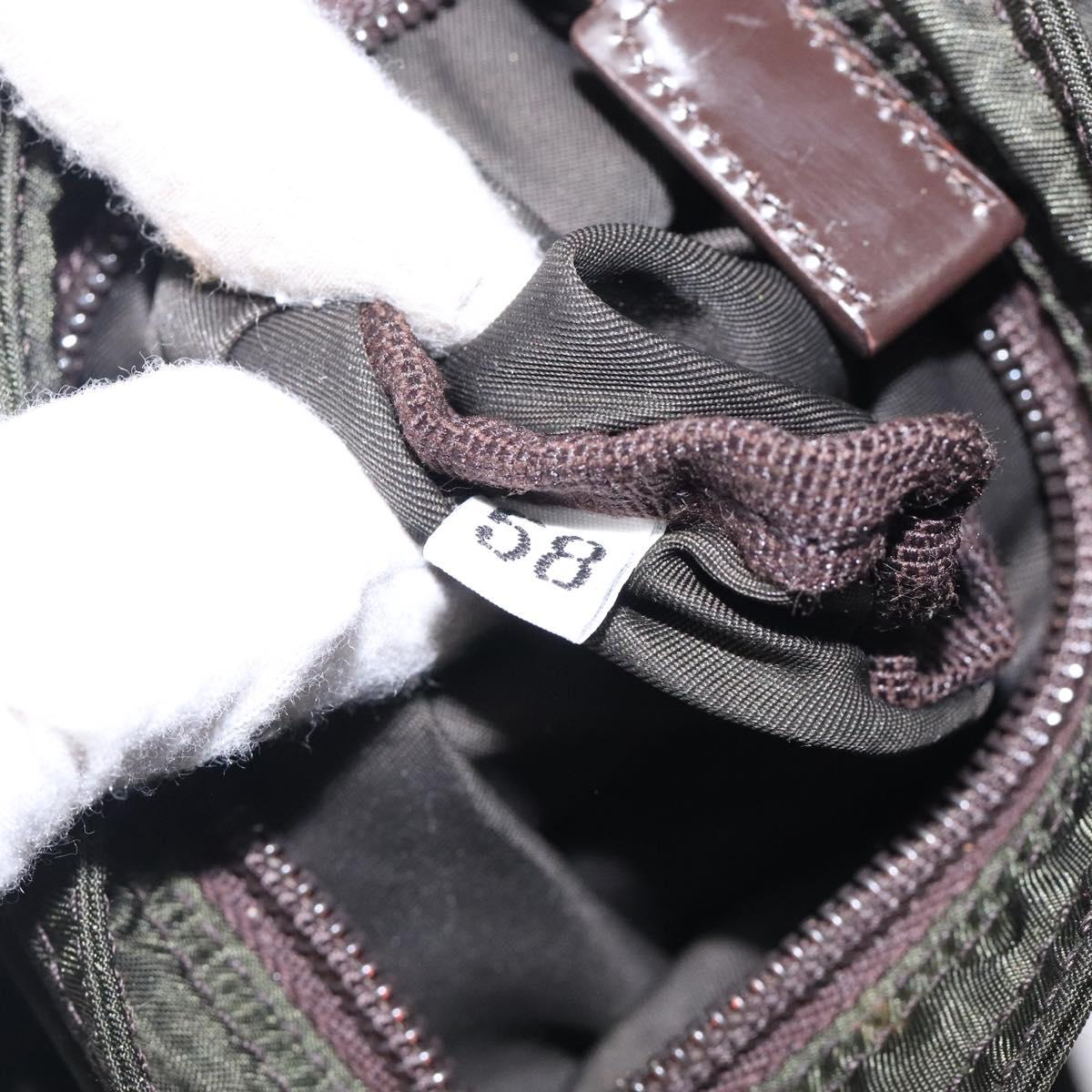 PRADA Shoulder Bag Nylon Khaki Auth 132244