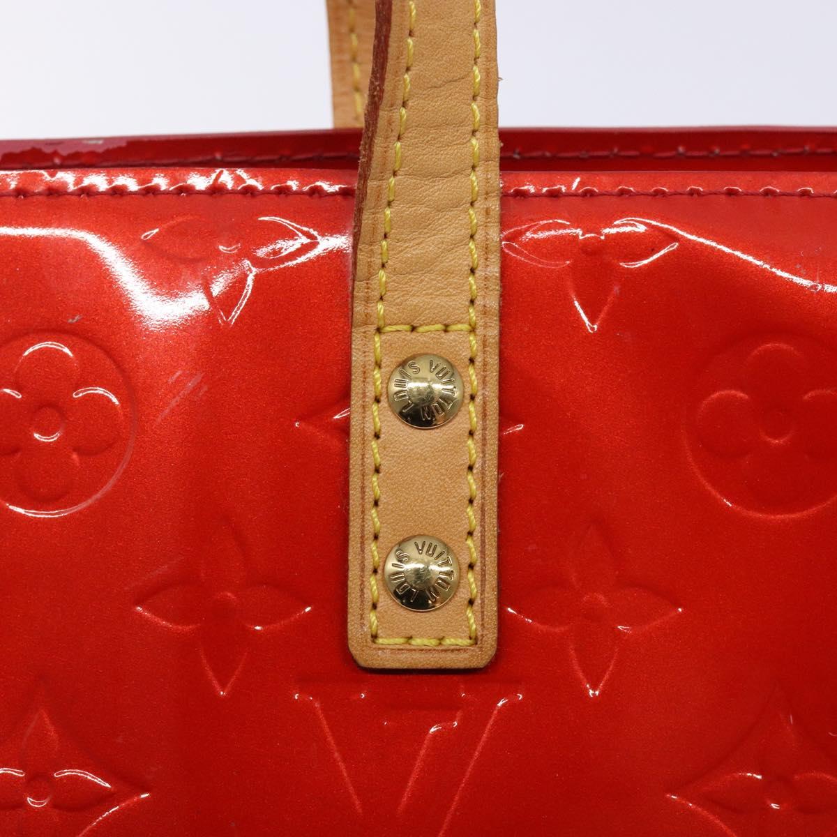 LOUIS VUITTON Monogram Vernis Reade PM Hand Bag Red Rouge M91088 LV Auth 132250