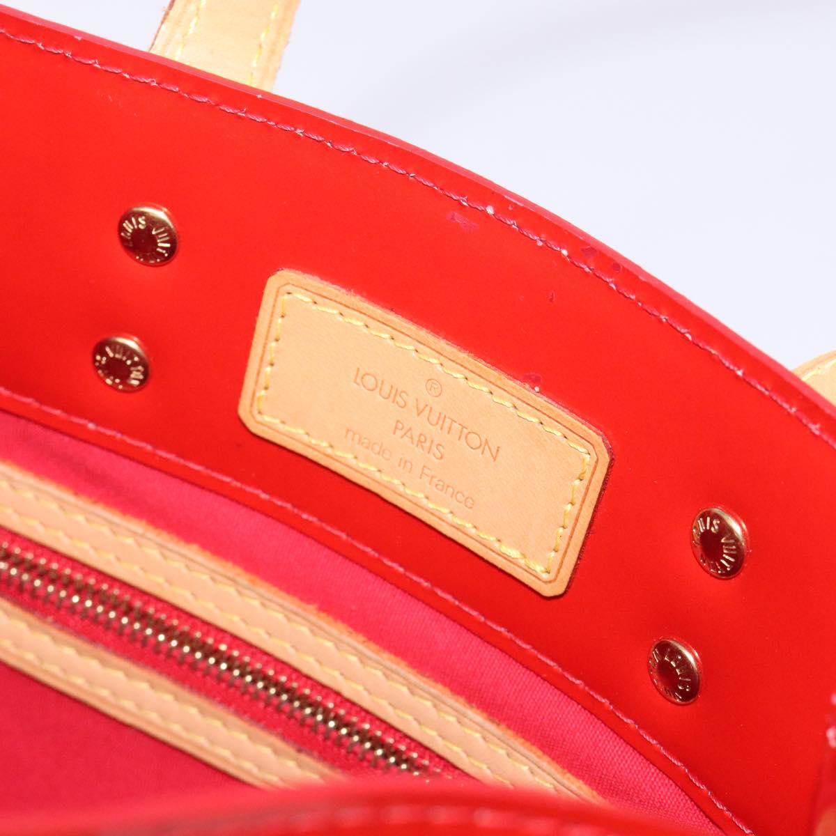 LOUIS VUITTON Monogram Vernis Reade PM Hand Bag Red Rouge M91088 LV Auth 132250