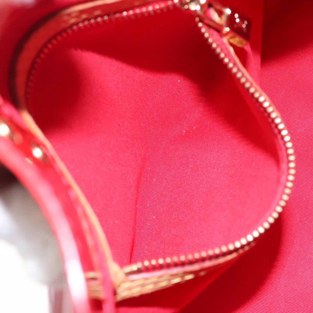 LOUIS VUITTON Monogram Vernis Reade PM Hand Bag Red Rouge M91088 LV Auth 132250
