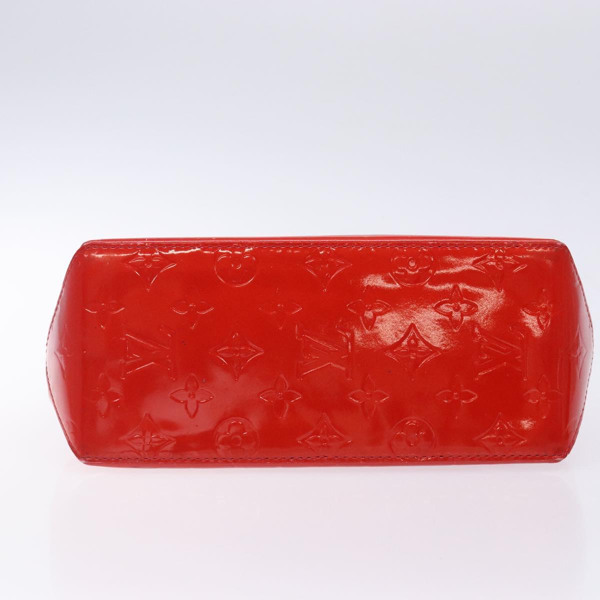 LOUIS VUITTON Monogram Vernis Reade PM Hand Bag Red Rouge M91088 LV Auth 132250