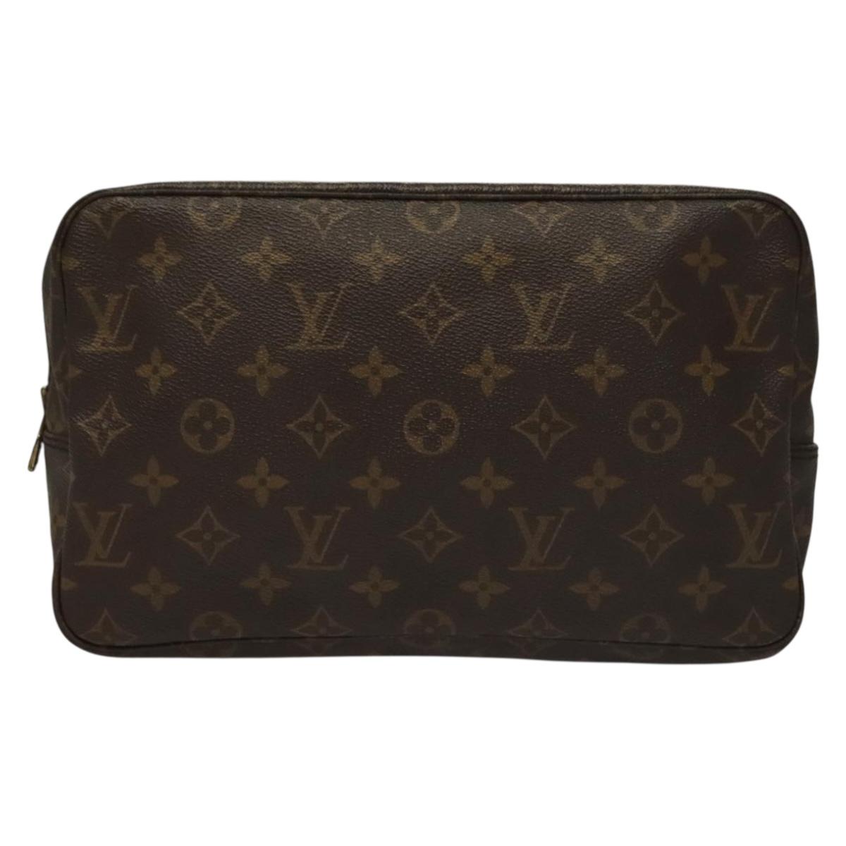 LOUIS VUITTON Monogram Trousse Toilette 28 Clutch Bag M47522 LV Auth 132251