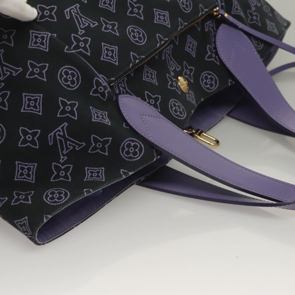 LOUIS VUITTON Beach line Cabas Ipanema PM Bag Canvas Purple M95983 Auth 132301