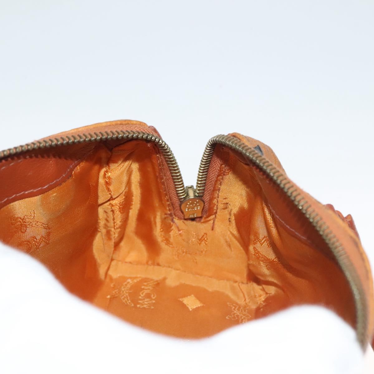 MCM Logogram Vicetos Mini Boston Bag PVC Leather 2way Brown Gold Auth 132305