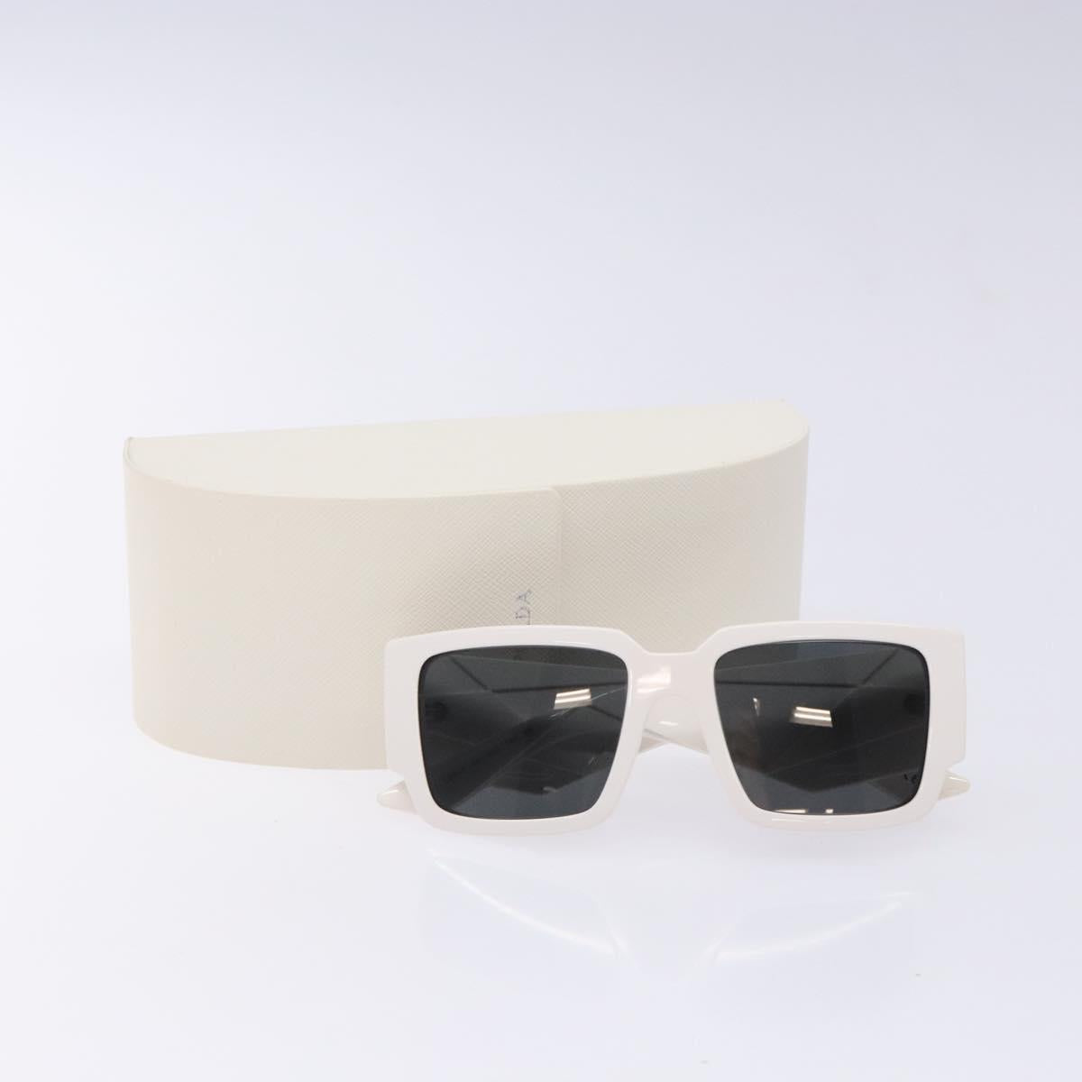 PRADA Sunglasses plastic White Auth 132348