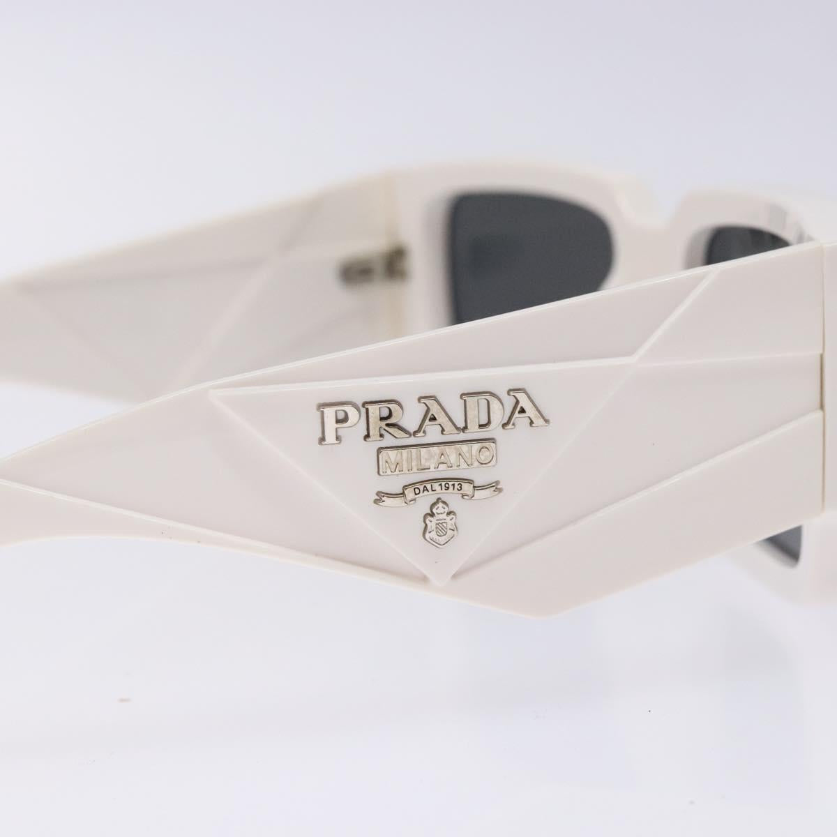 PRADA Sunglasses plastic White Auth 132348
