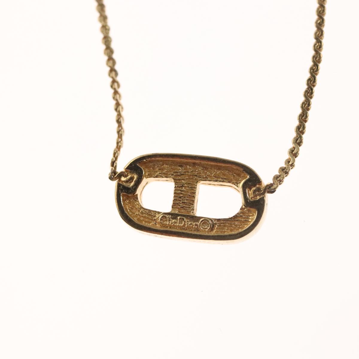Christian Dior Necklace metal Gold Auth 132360