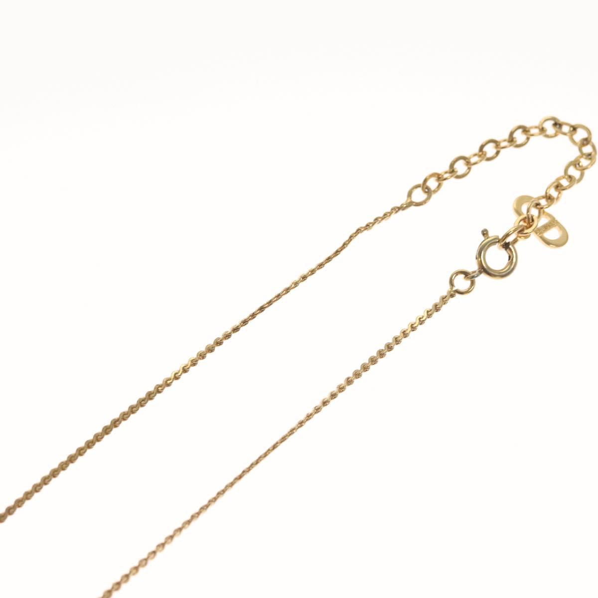 Christian Dior Necklace metal Gold Auth 132360