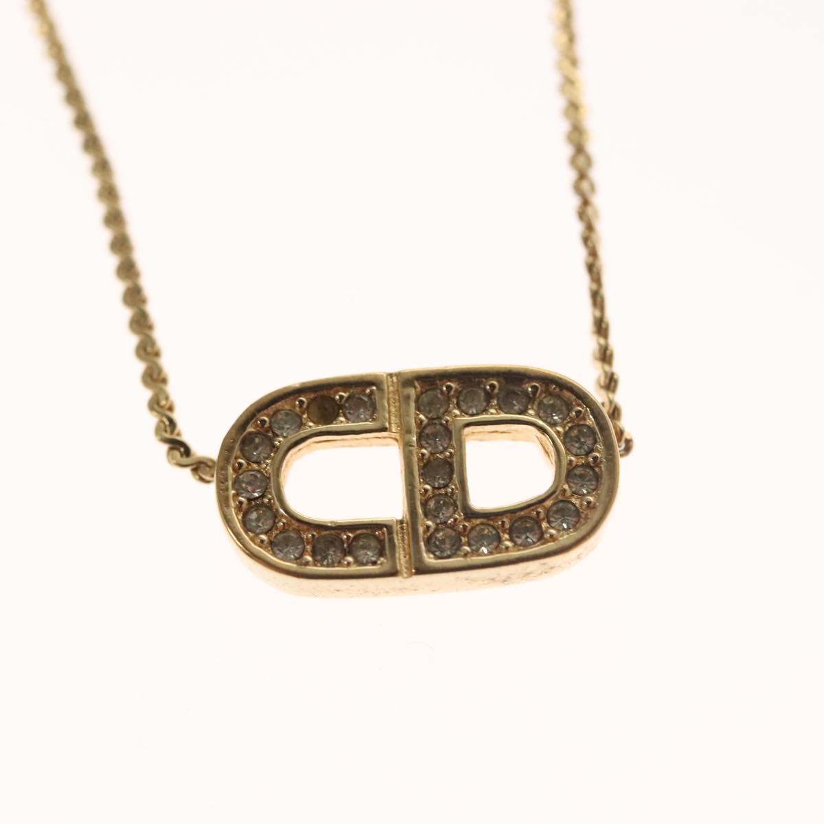 Christian Dior Necklace metal Gold Auth 132360