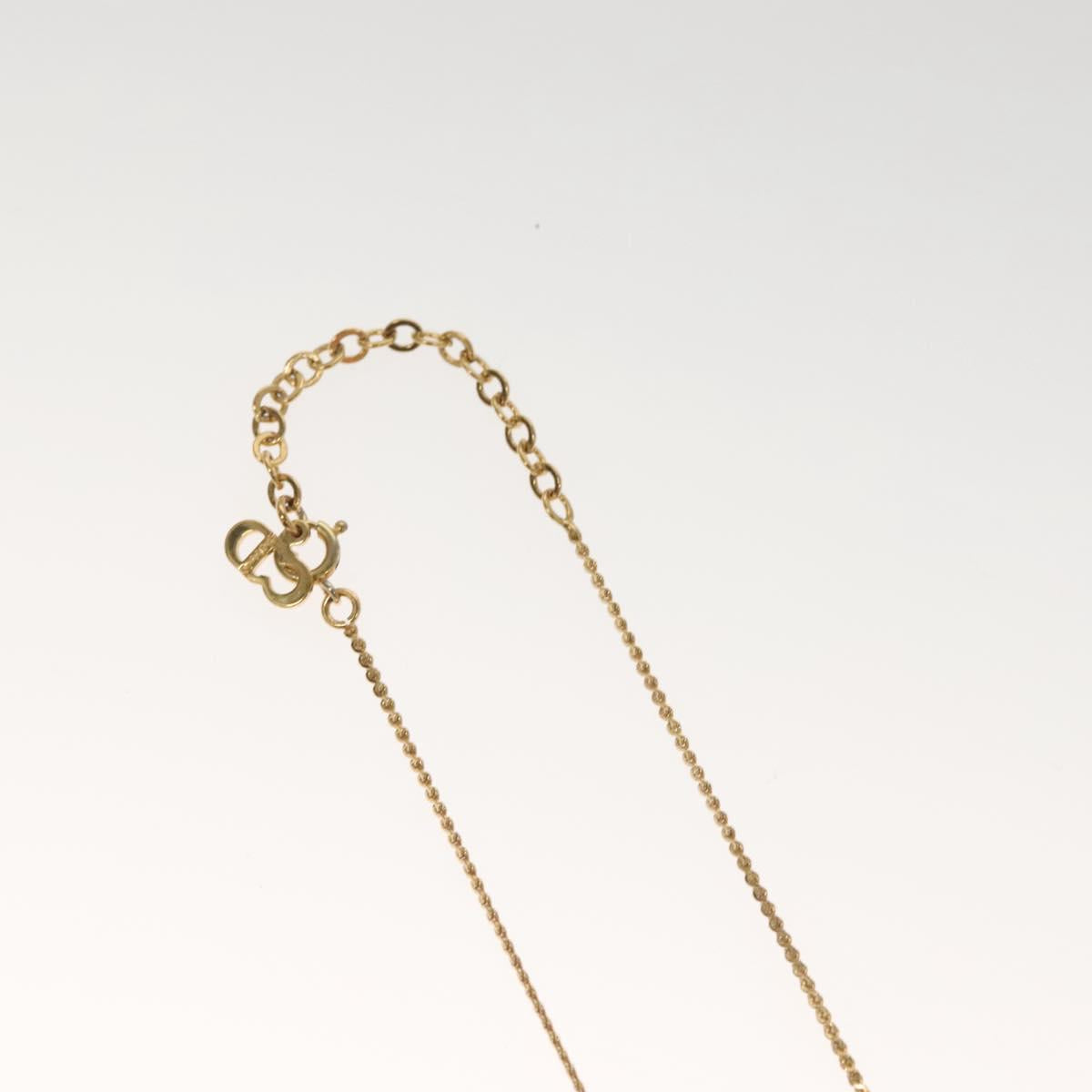 Christian Dior Necklace metal Gold Auth 132360