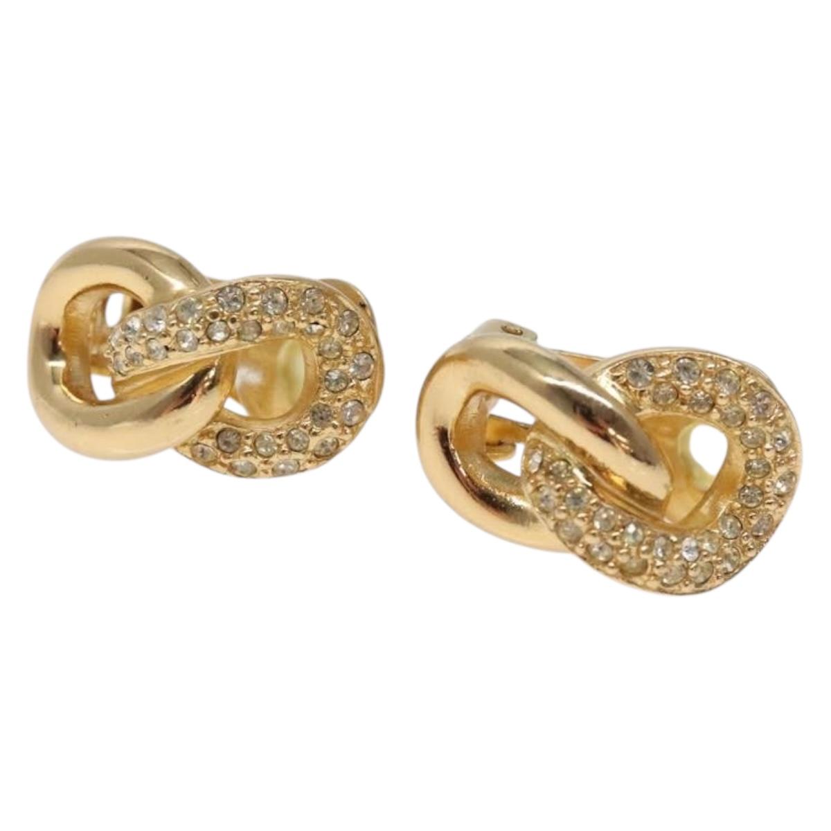 Christian Dior Earring metal Gold Auth 132362