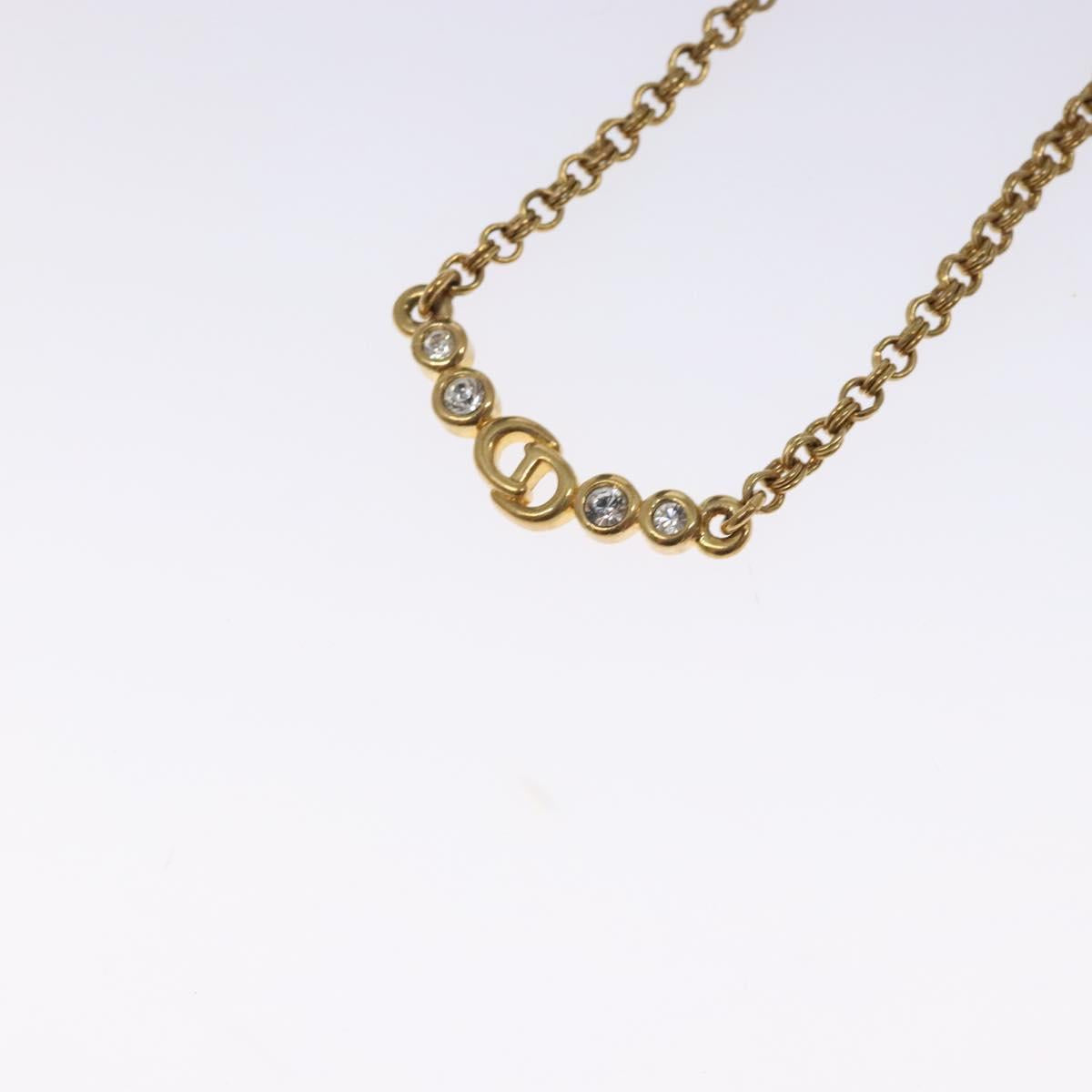 Christian Dior Necklace metal Gold Auth 132364