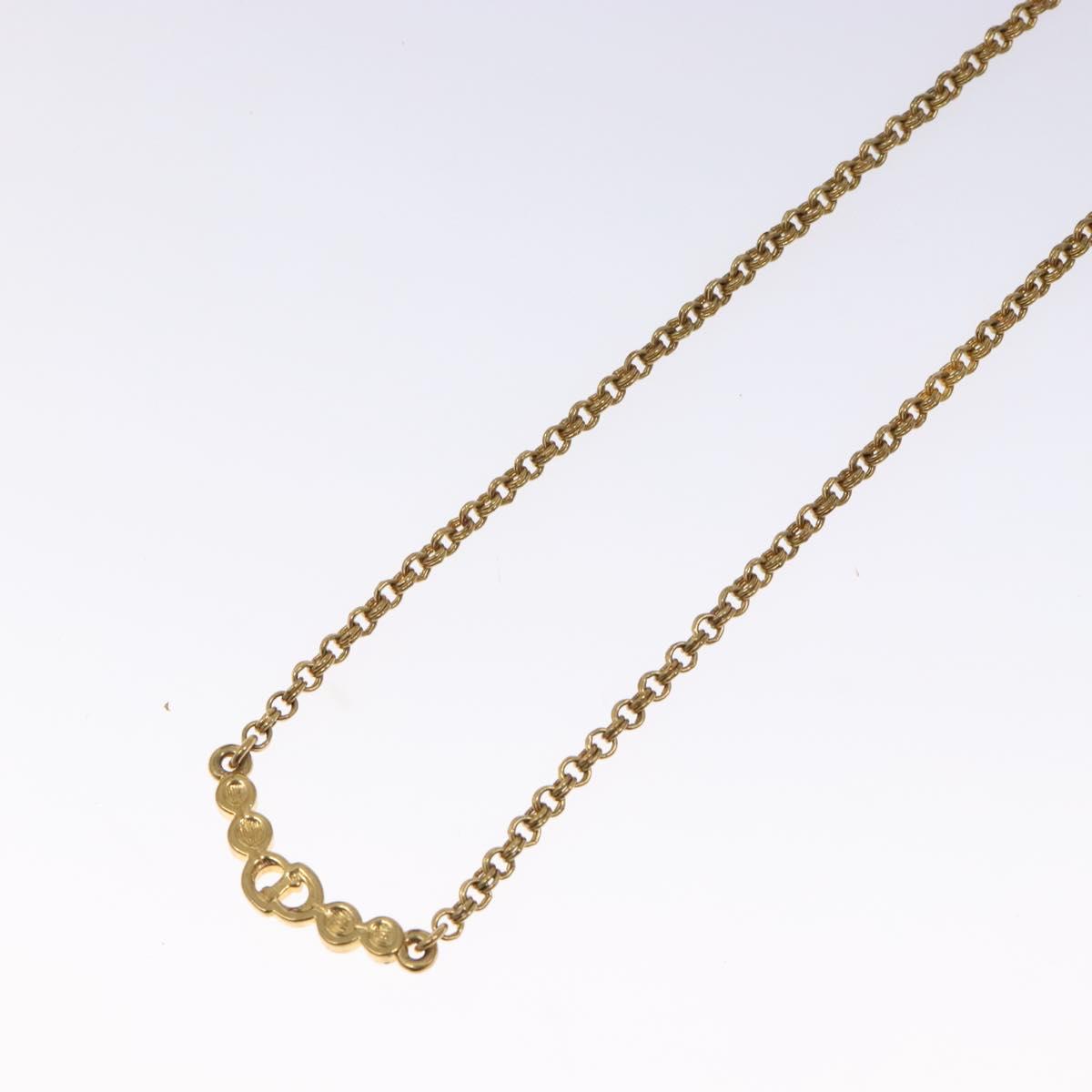 Christian Dior Necklace metal Gold Auth 132364