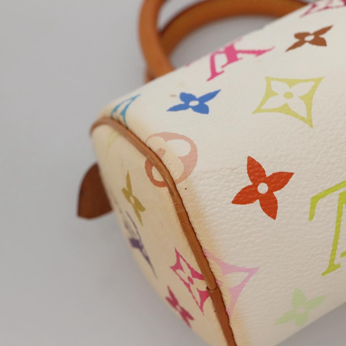 LOUIS VUITTON Monogram Multicolor Mini Speedy Bag White M92645 LV Auth 132394
