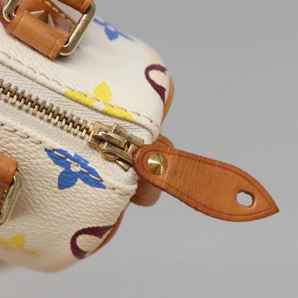 LOUIS VUITTON Monogram Multicolor Mini Speedy Bag White M92645 LV Auth 132394