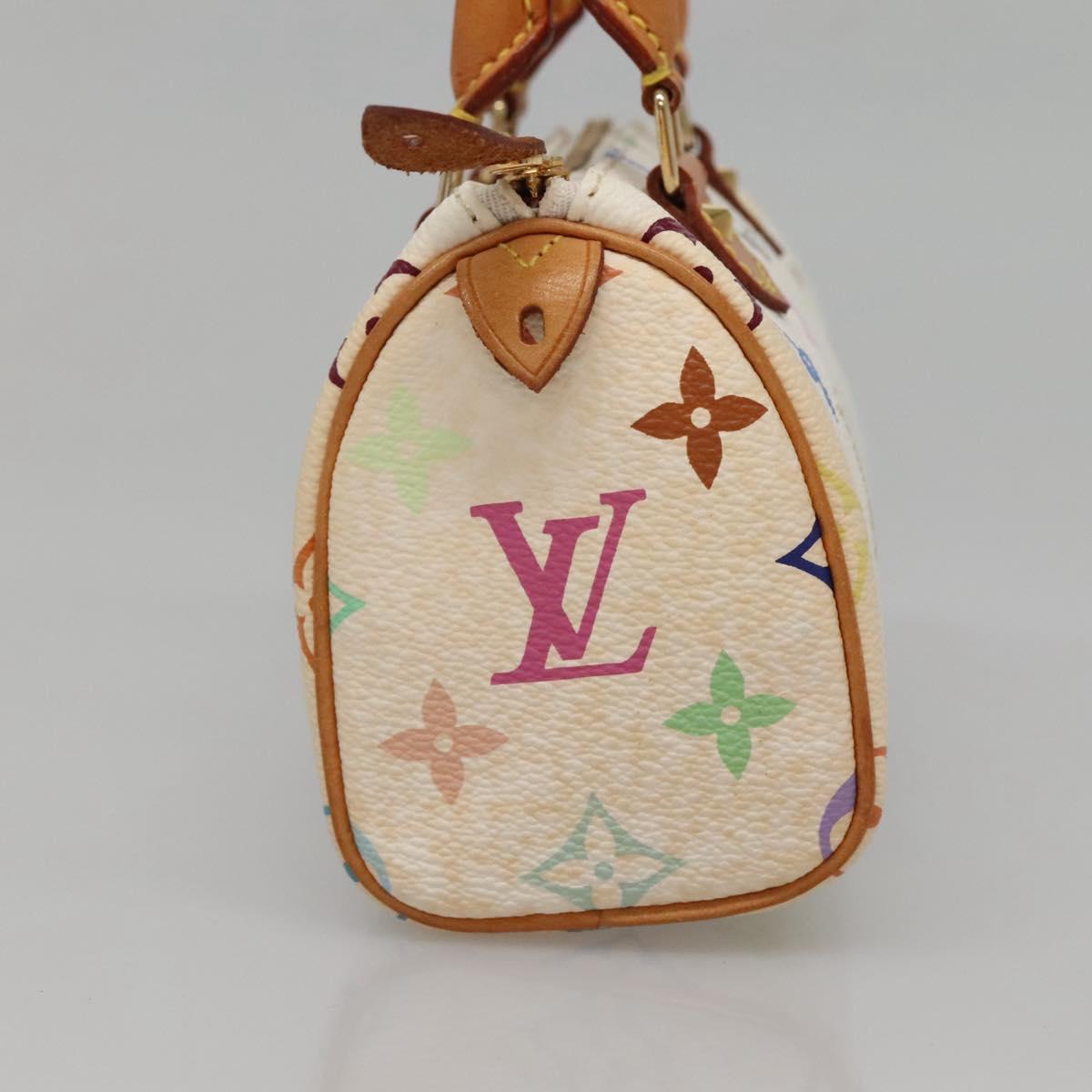 LOUIS VUITTON Monogram Multicolor Mini Speedy Bag White M92645 LV Auth 132394