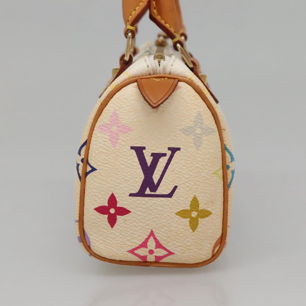 LOUIS VUITTON Monogram Multicolor Mini Speedy Bag White M92645 LV Auth 132394
