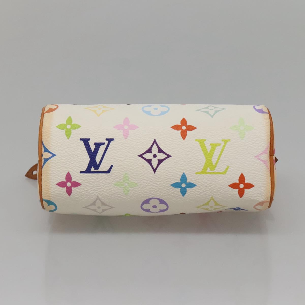 LOUIS VUITTON Monogram Multicolor Mini Speedy Bag White M92645 LV Auth 132394