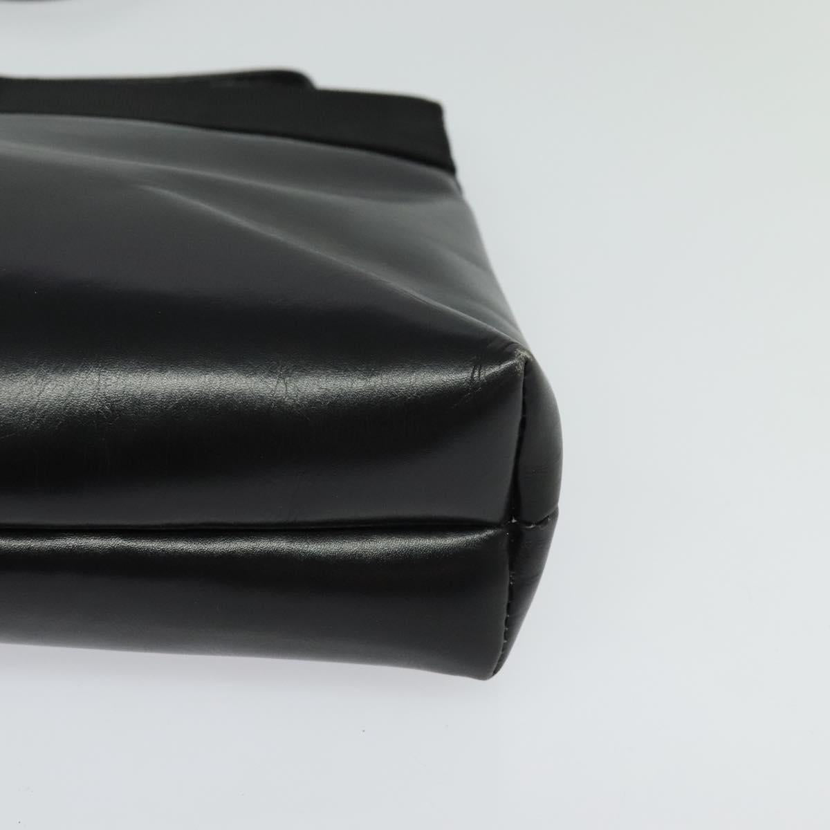 Salvatore Ferragamo Vala Shoulder Bag Leather Black Silver Auth 132421